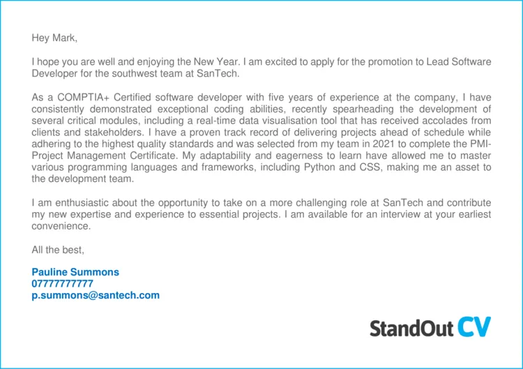 36942 promotion cover letter achievements