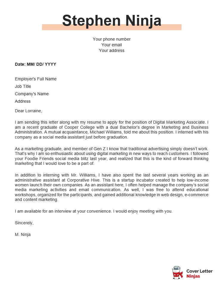 36948 education cover letter