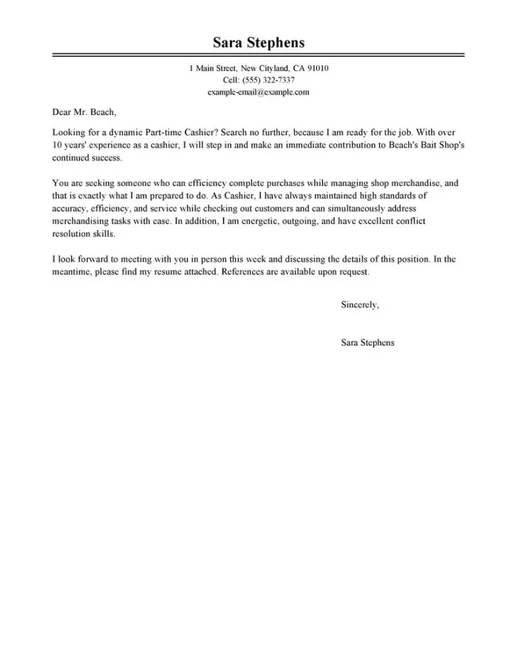 36950 cashier cover letter header