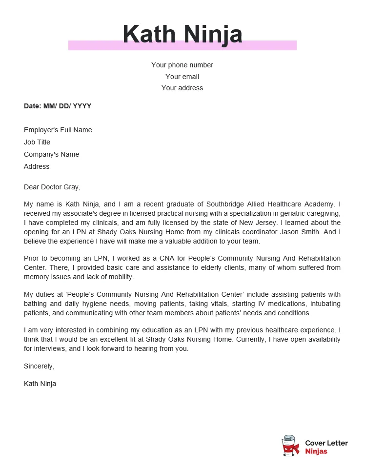 36960 lvn cover letter achievements