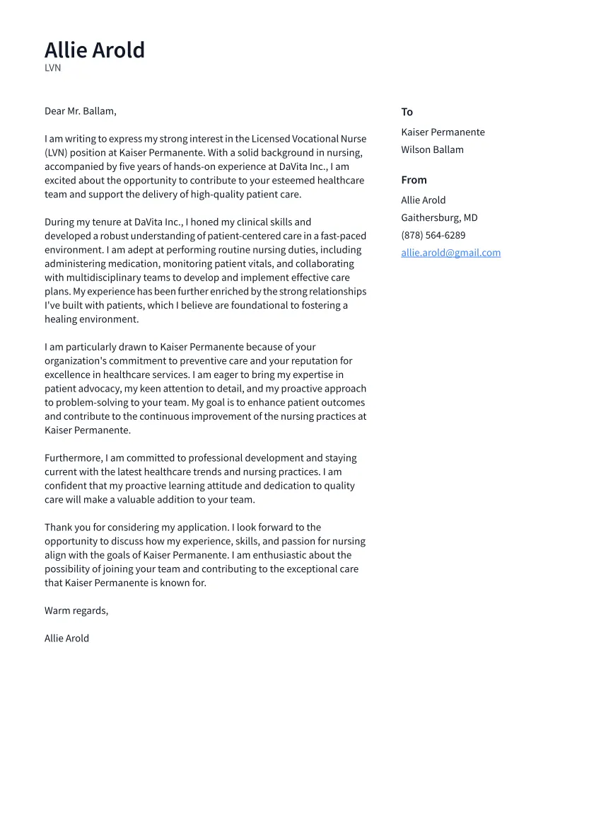 36960 lvn cover letter formatting