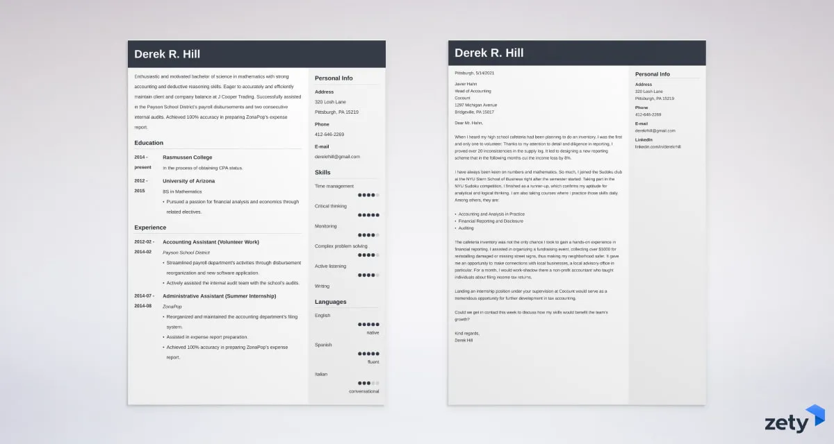 36971 accounting internship cover letter coursework