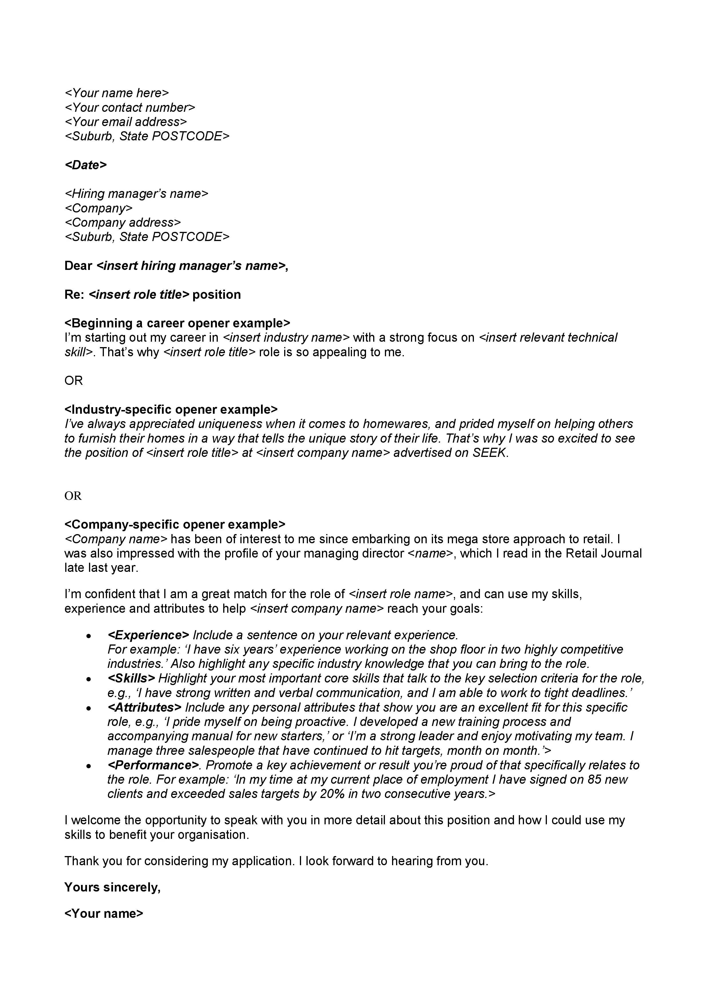 36974 cover letter templates