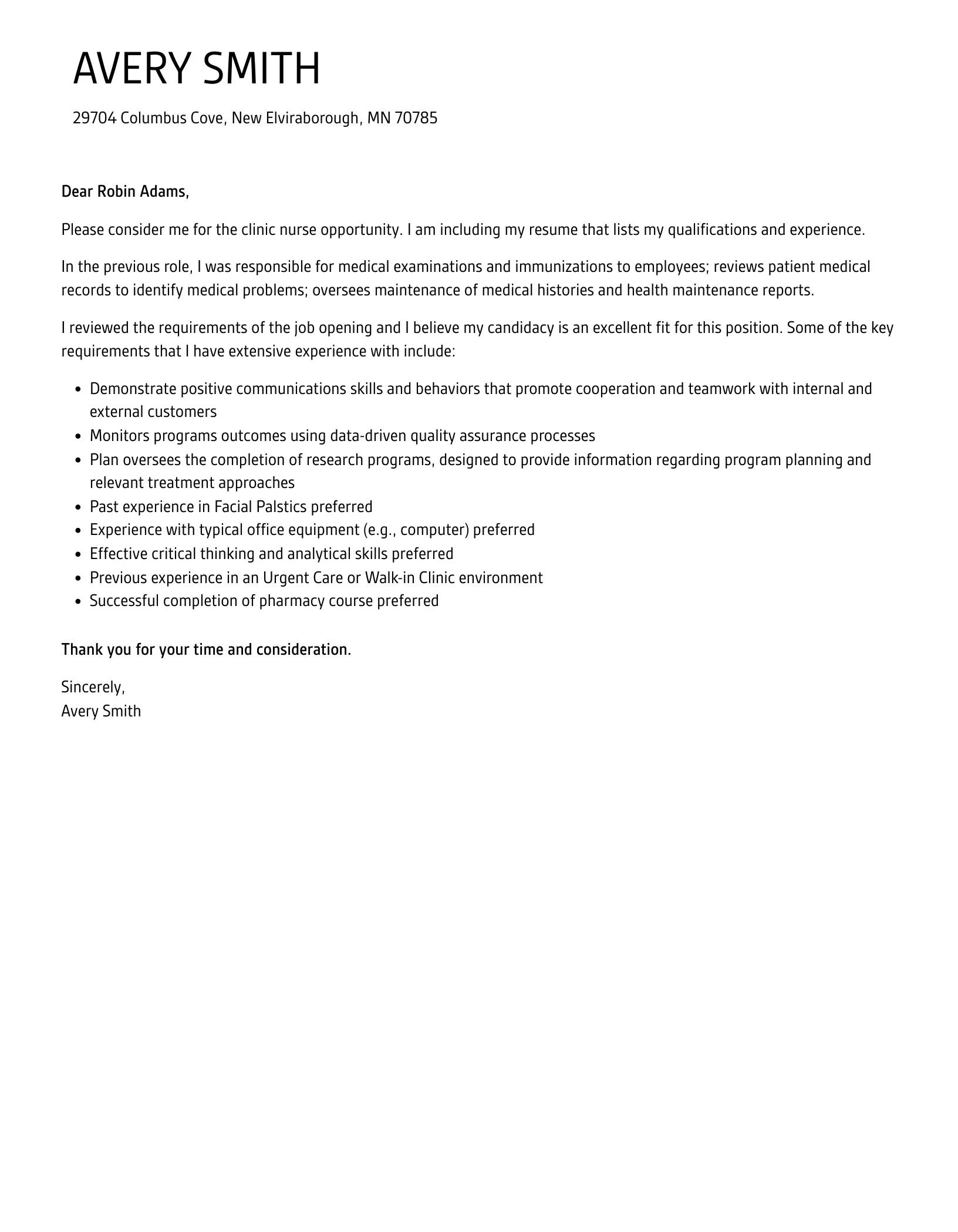 36982 clinic nurse cover letter 2