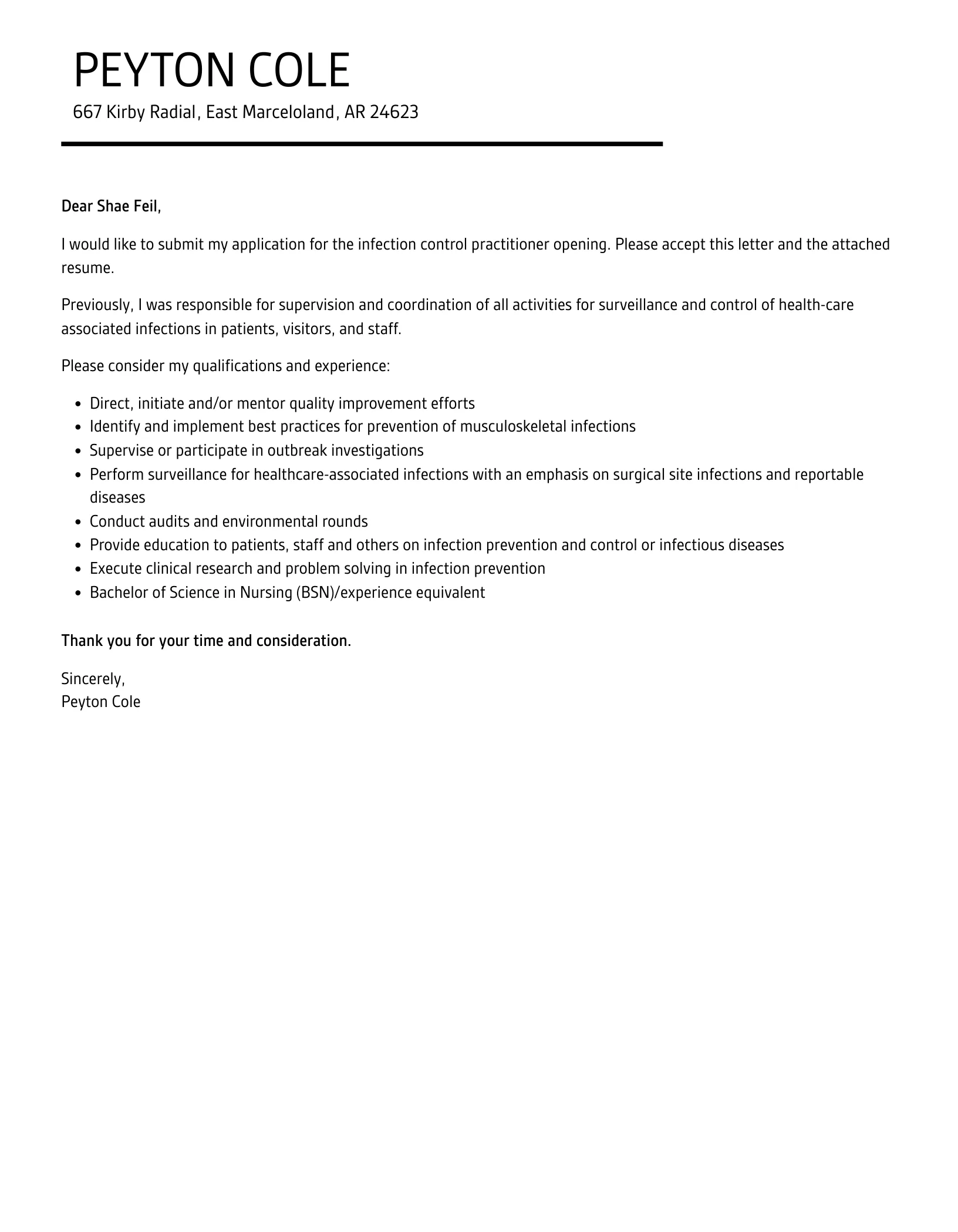 36991 infection preventionist cover letter tips image5