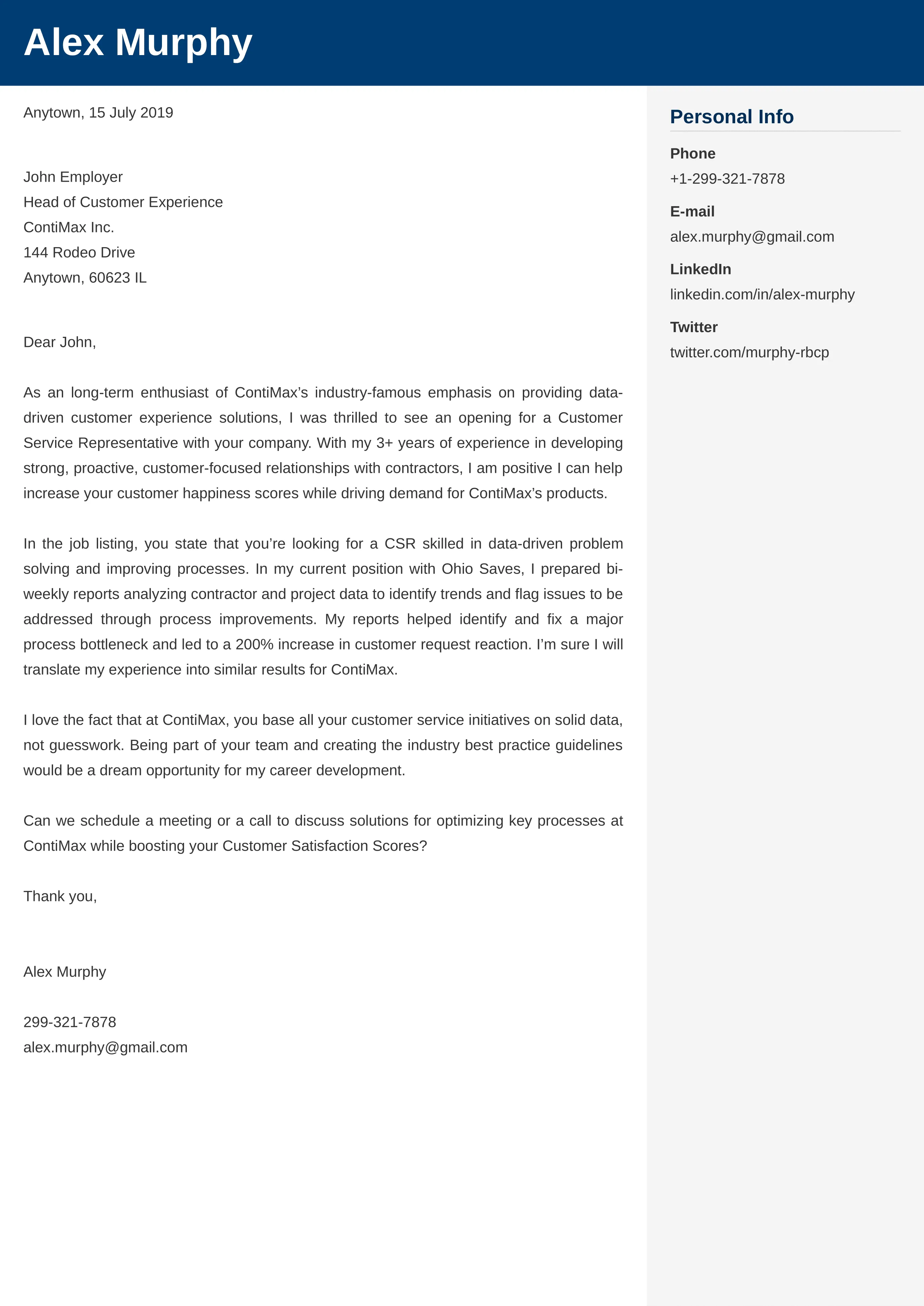 36994 cover letter formatting