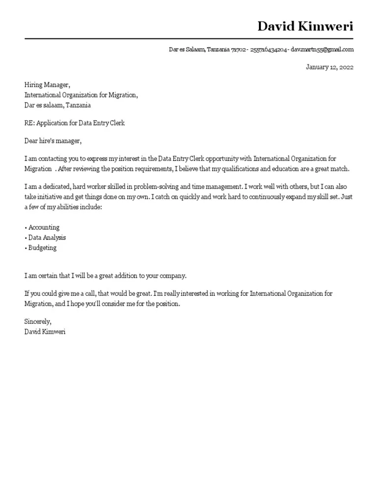 36996 highlighting skills cover letter