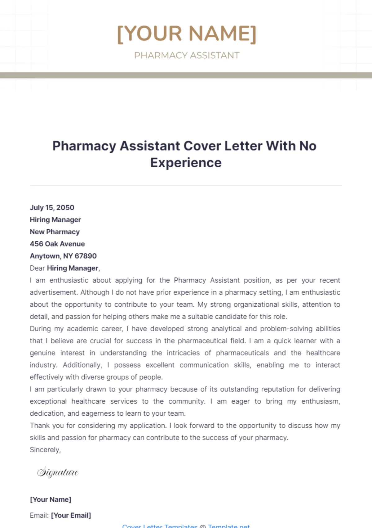 37001 tailoring cover letter