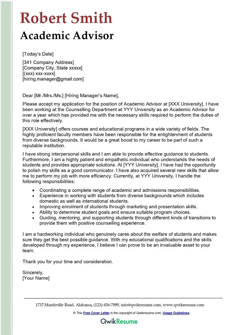 37006 cover letter structure