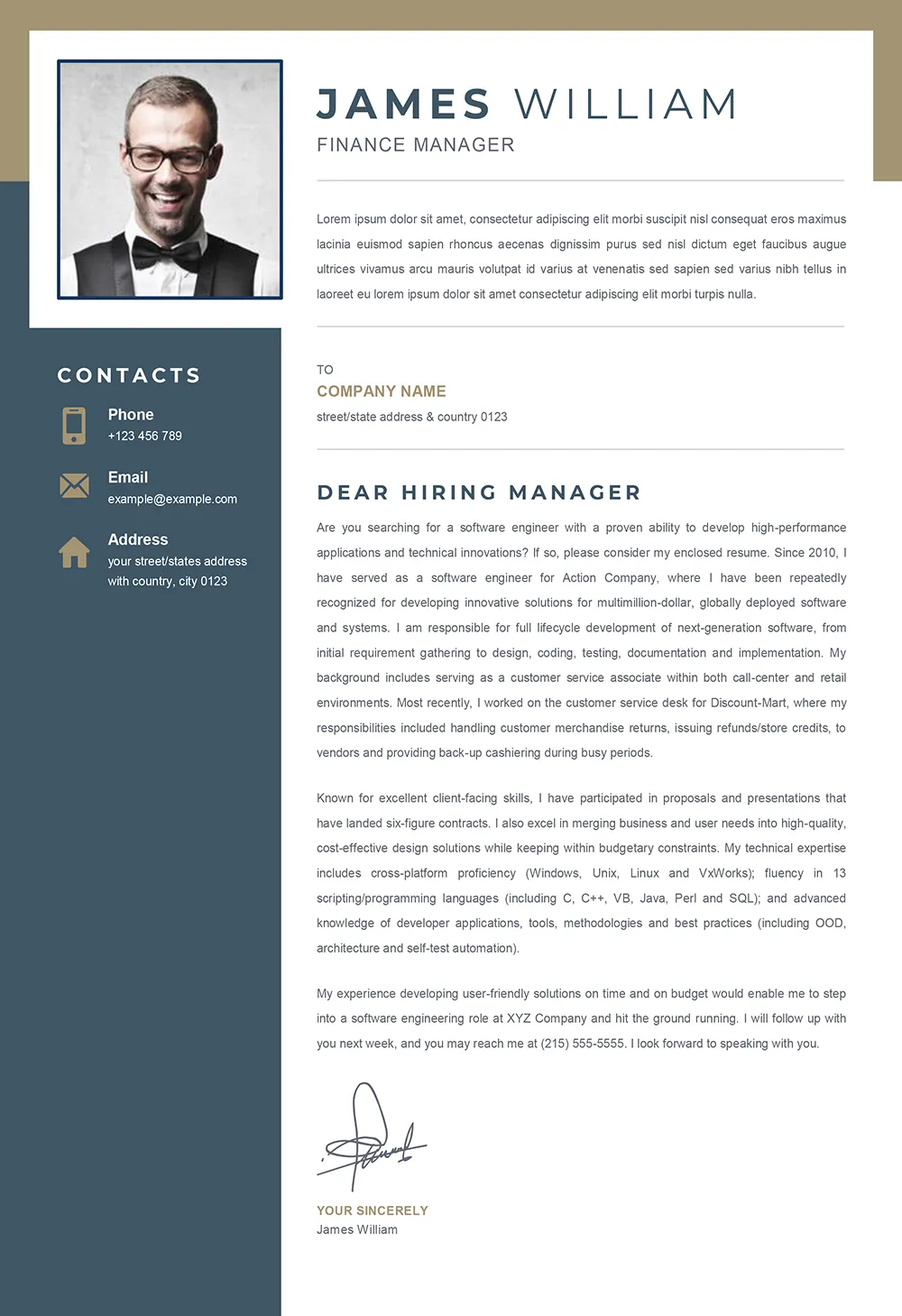 37012 cover letter structure