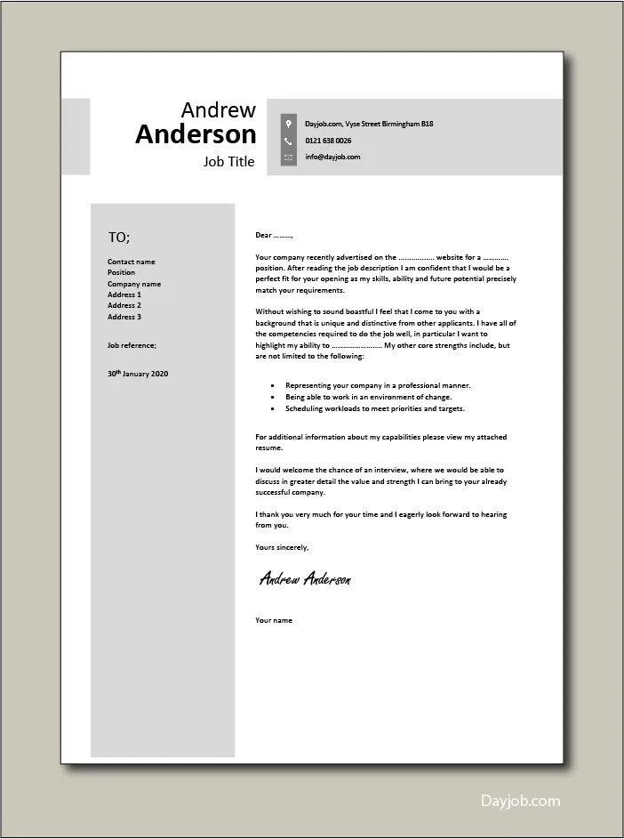 37012 professional cover letter