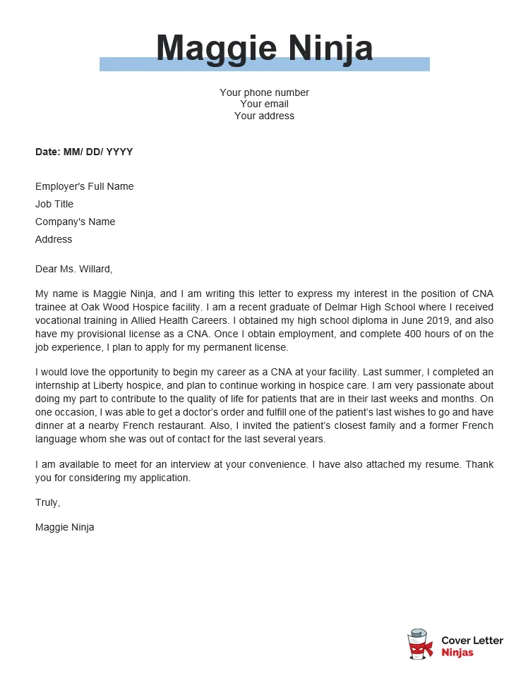 37013 cna cover letter achievements