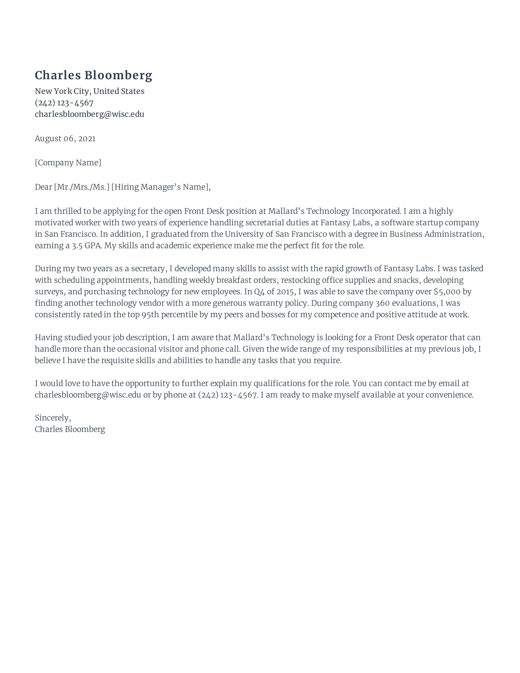 37019 front desk associate responsibilities