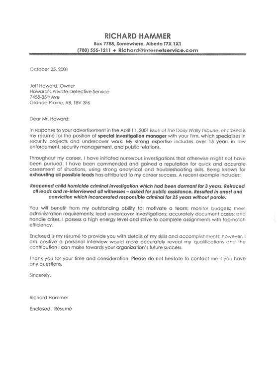 37028 law enforcement cover letter writing