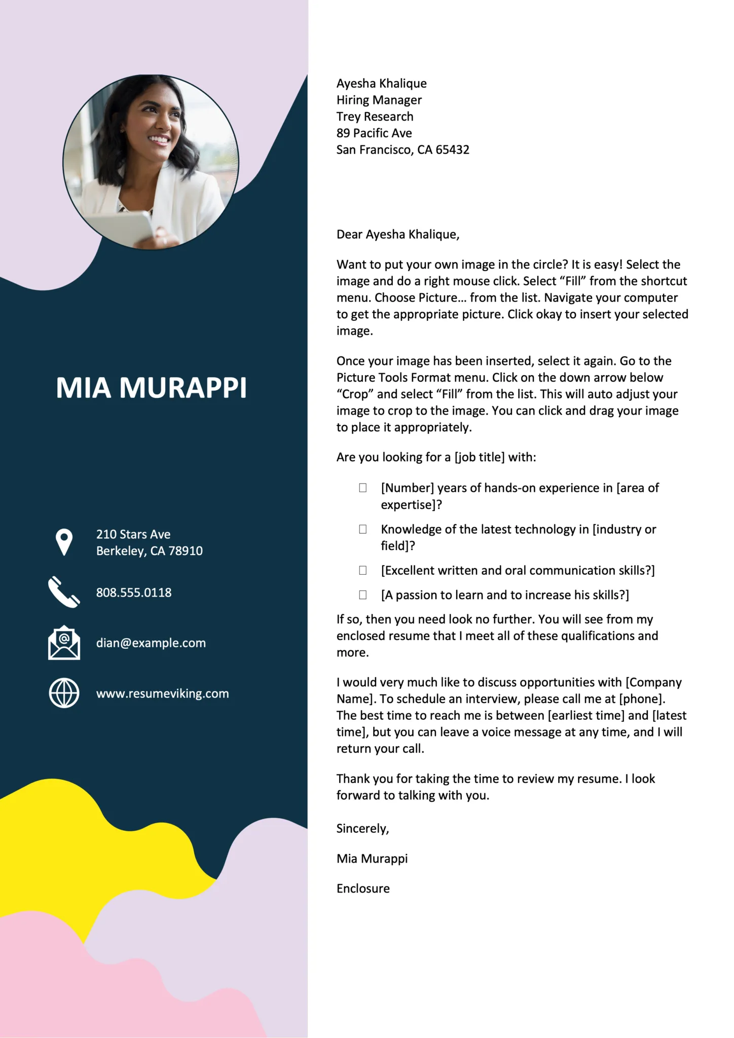 37029 cover letter formatting