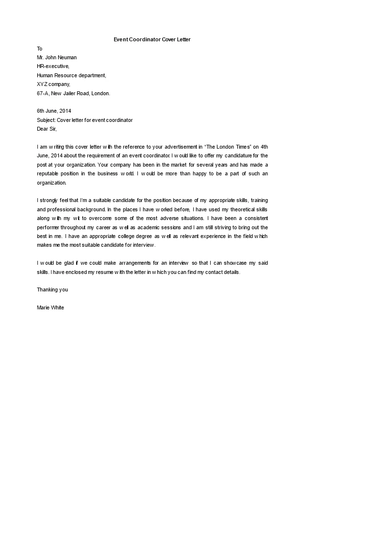 37036 call to action cover letter