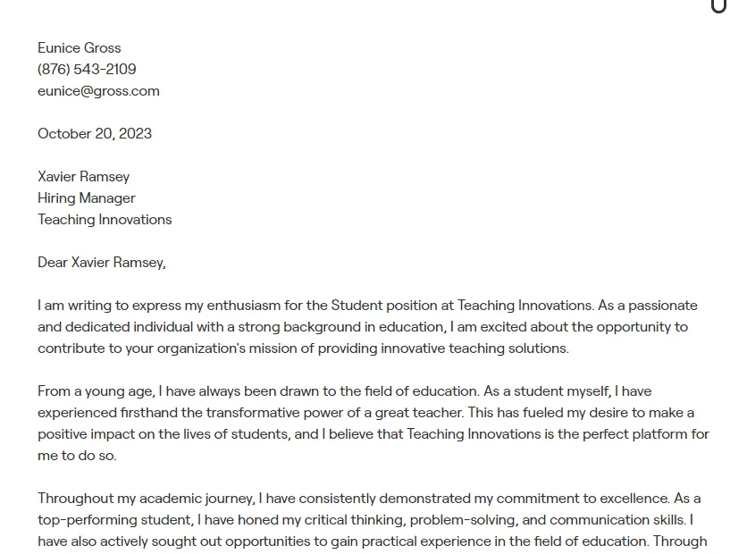 37053 cover letter show not tell