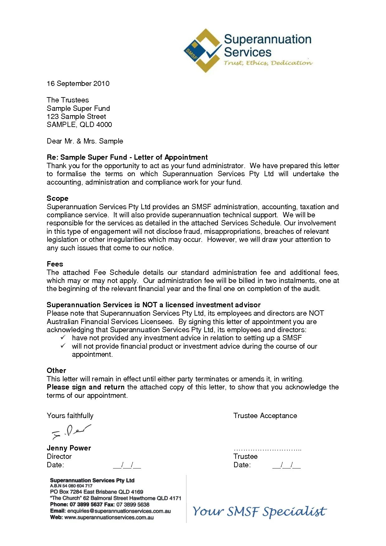 37071 investor cover letter market opportunity