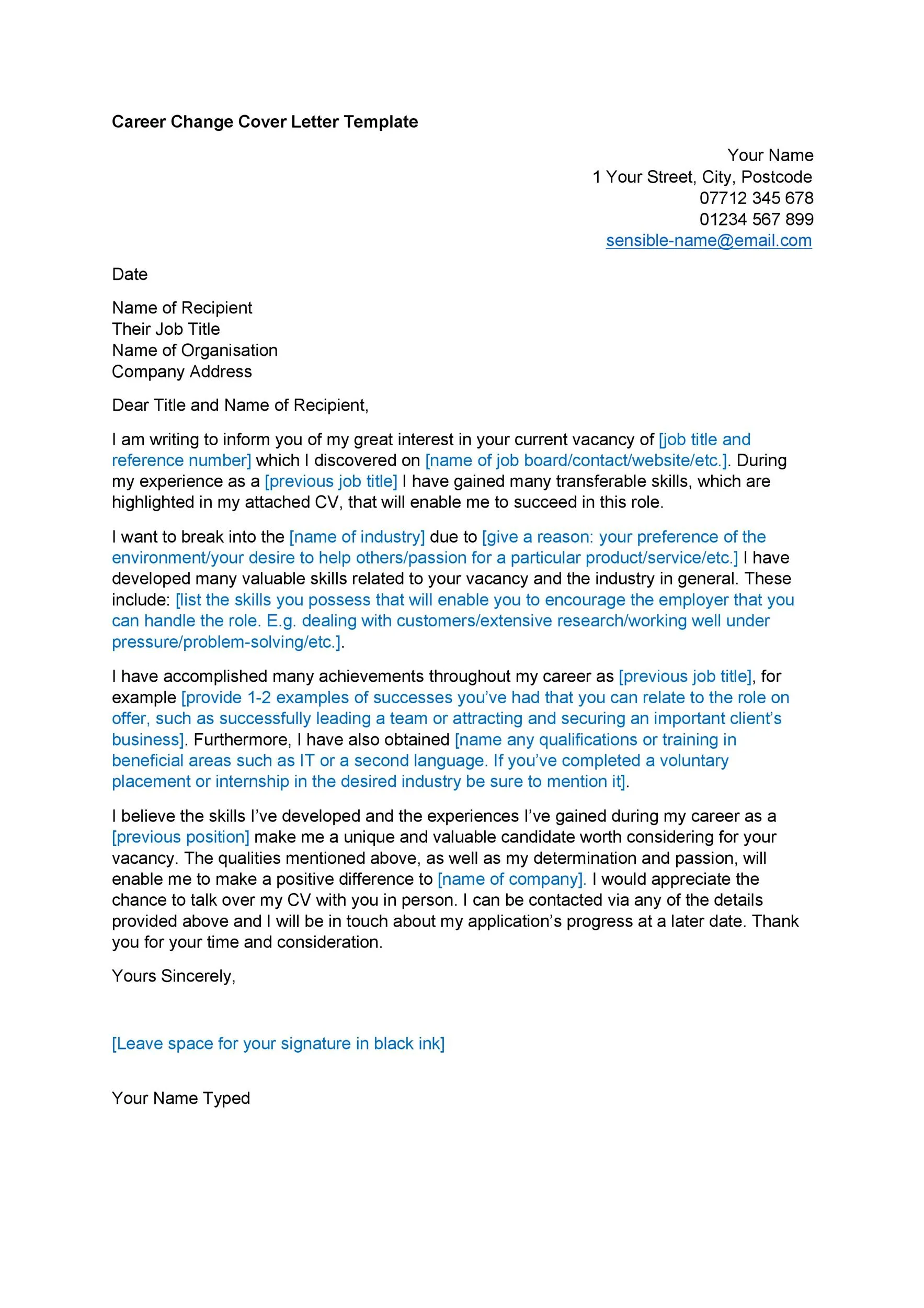 37075 professional cover letter