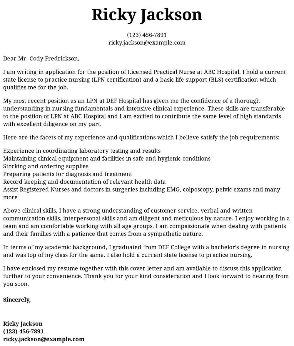37076 cover letter formatting