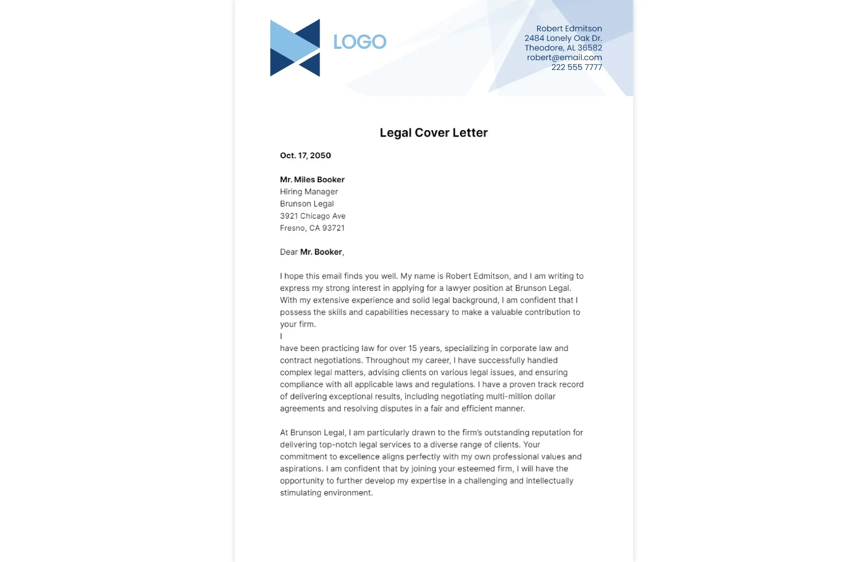 37077 legal cover letter template