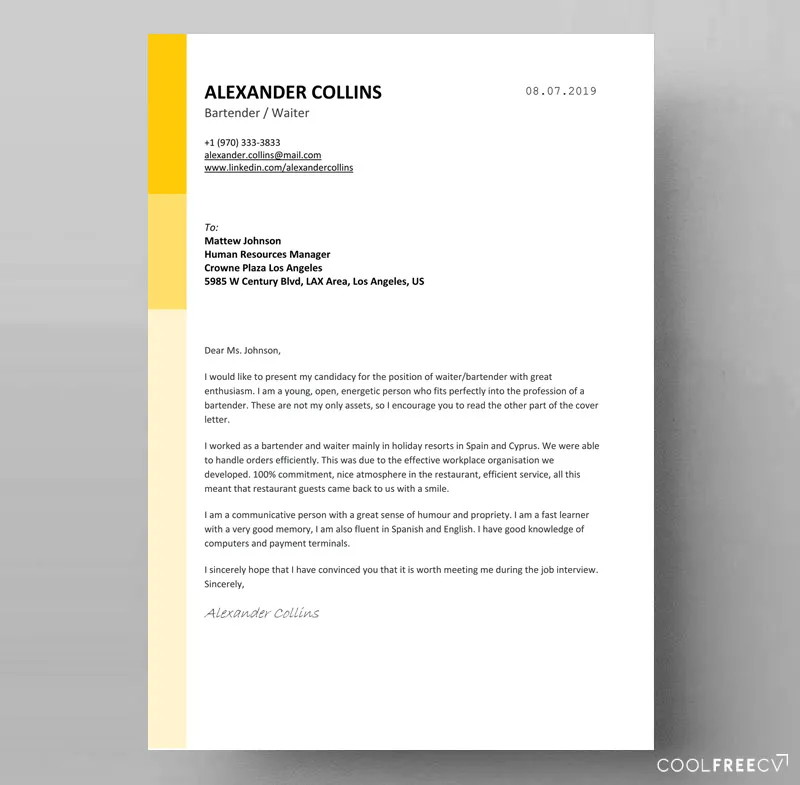37080 enthusiasm in cover letter