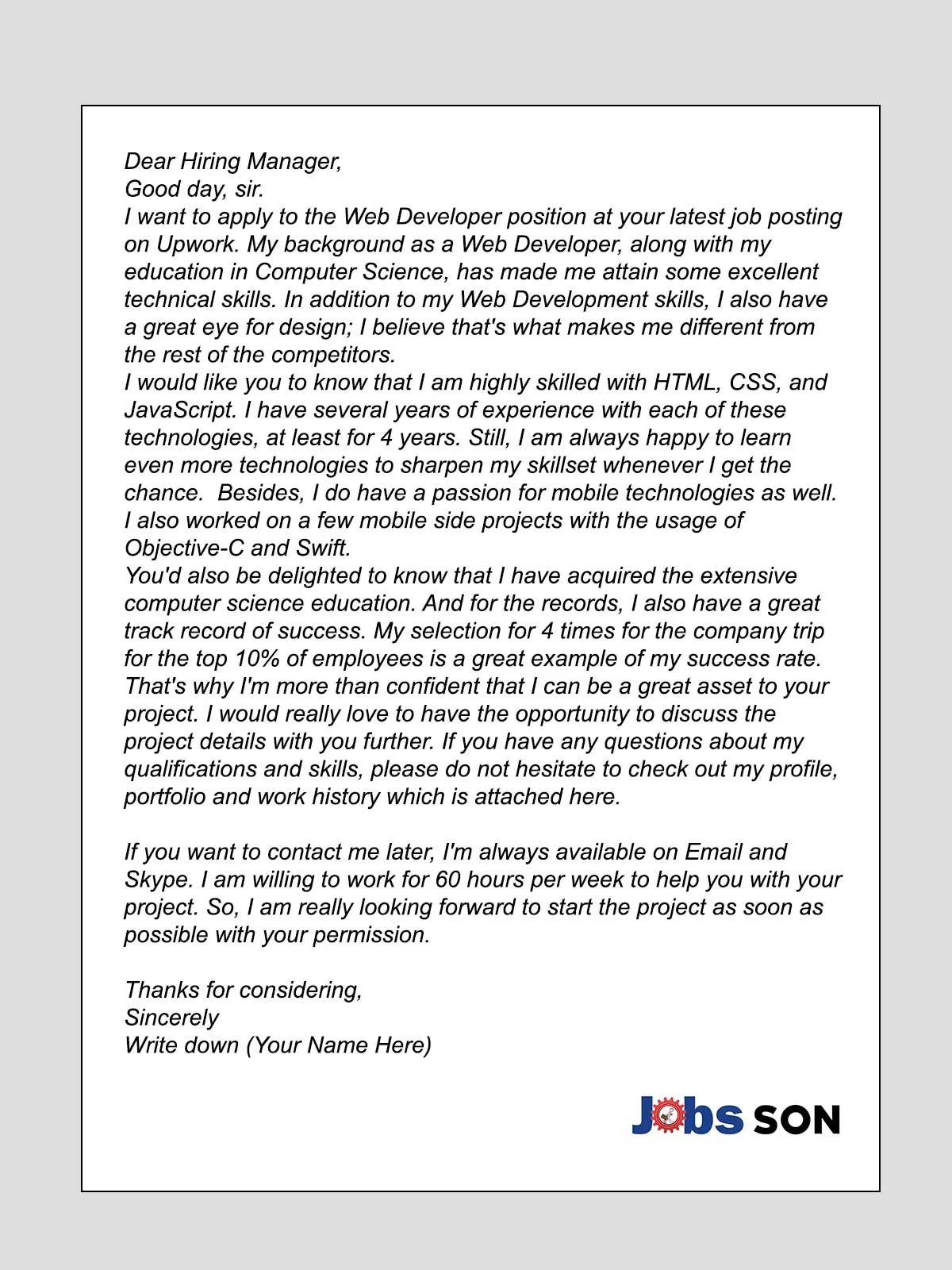 37087 cover letter formatting