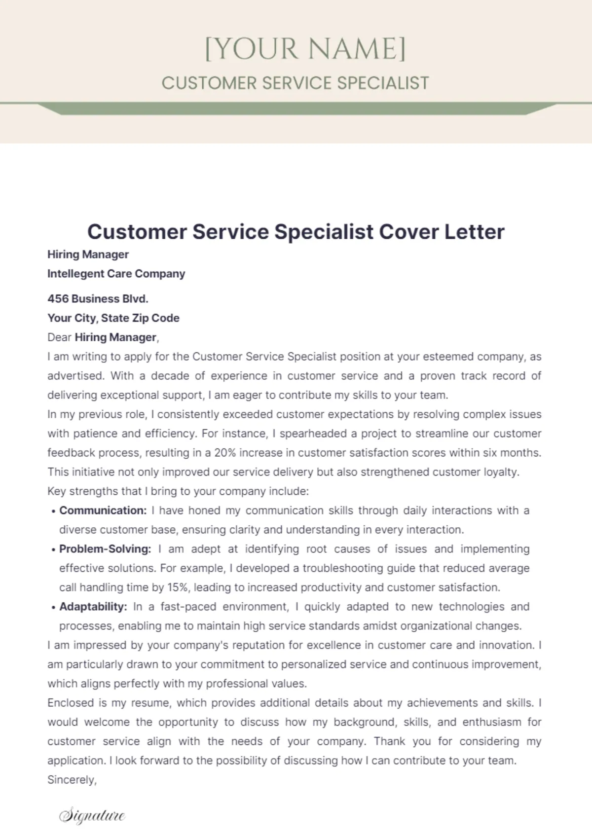 37090 cover letter skills highlighting
