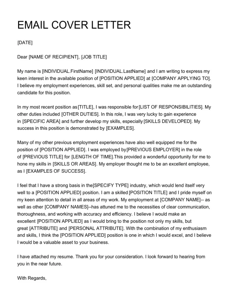 37092 email body cover letter writing