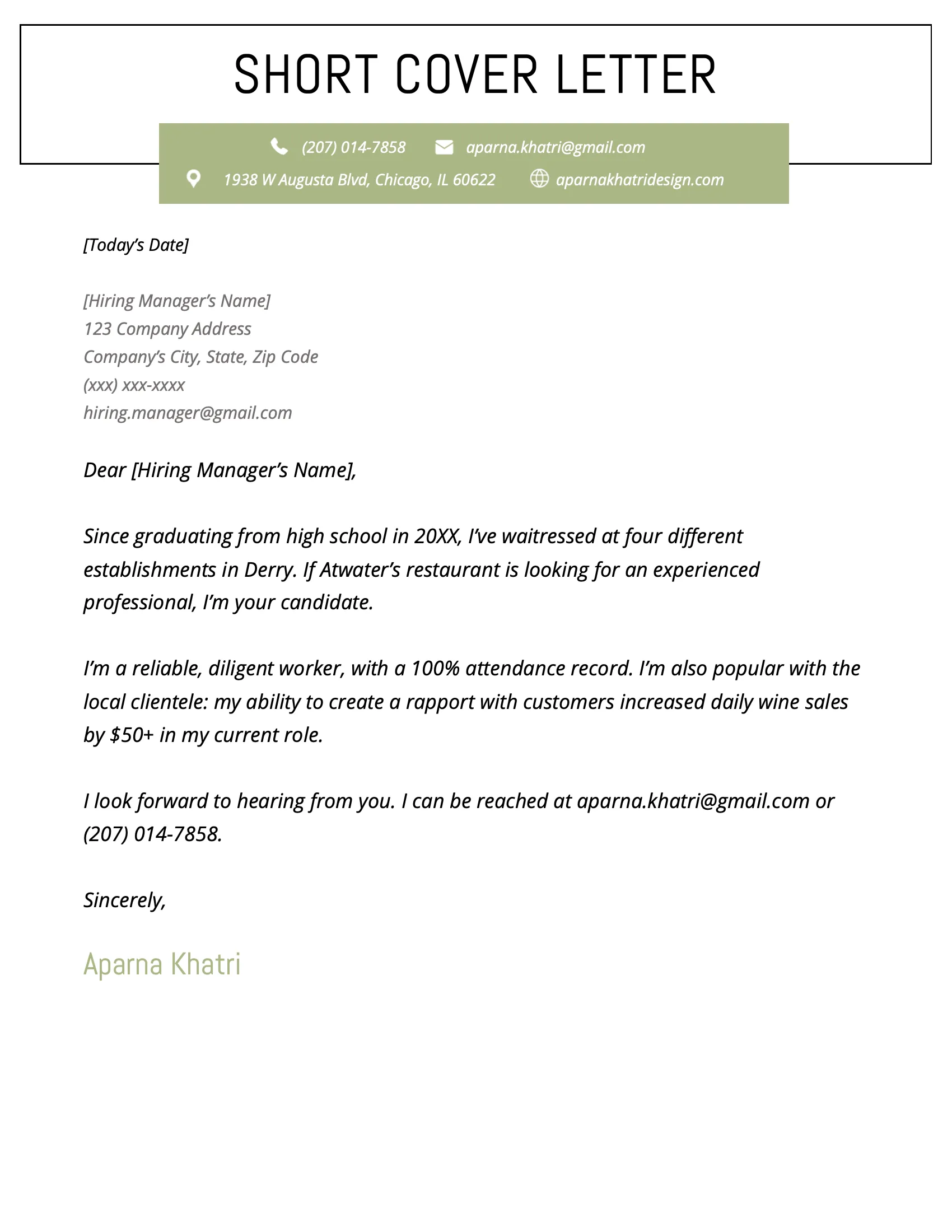 37092 professional email cover letter