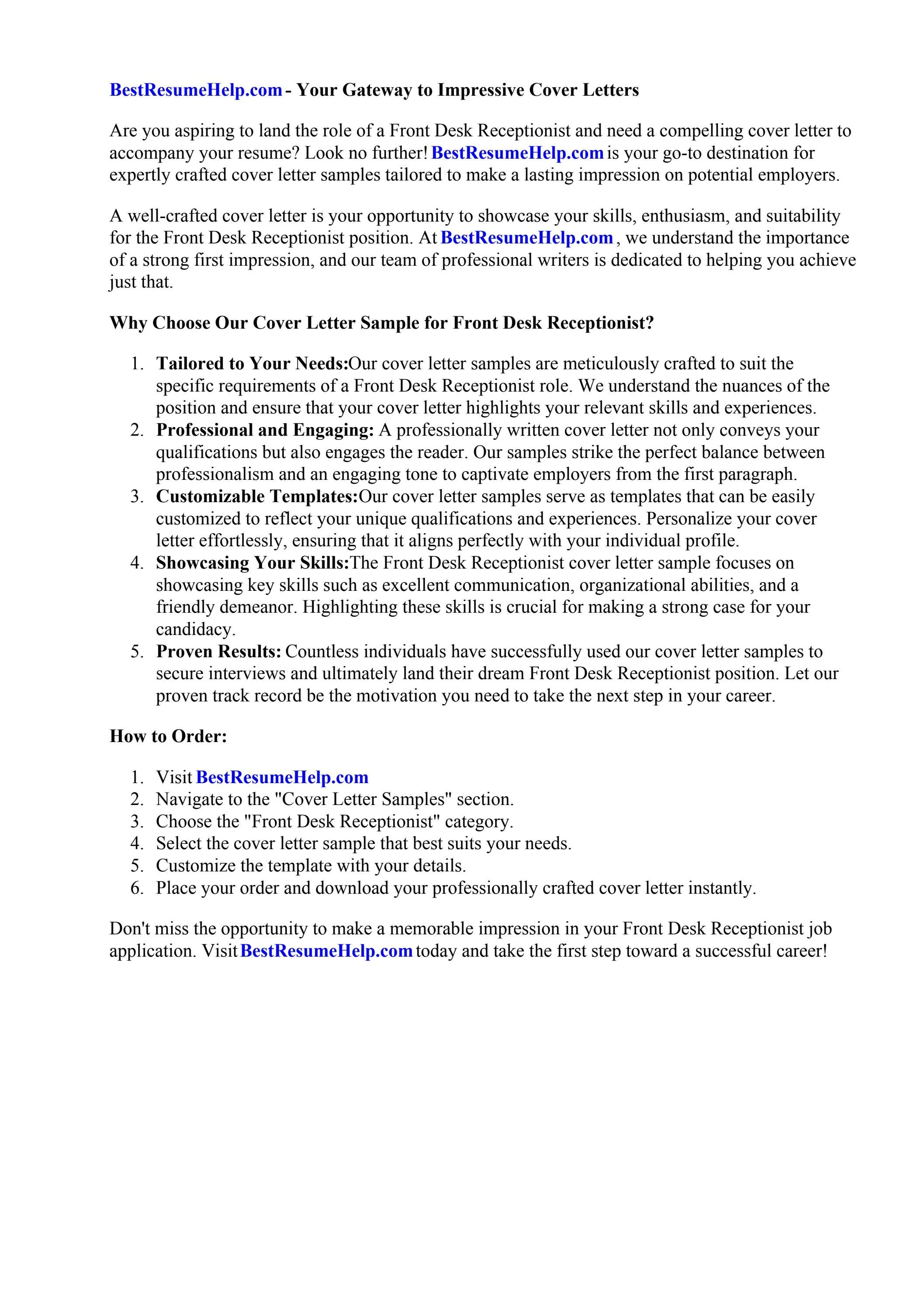 37102 understanding receptionist role