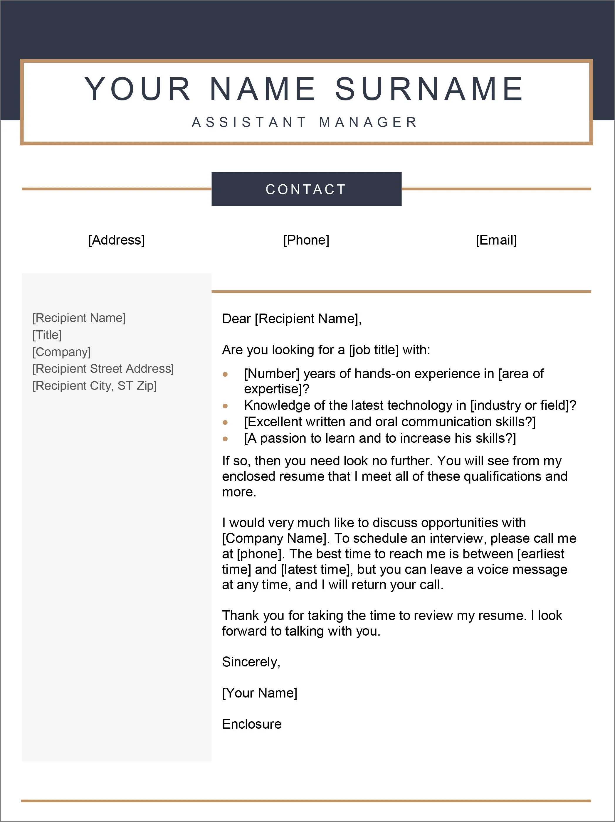 37108 customize cover letter