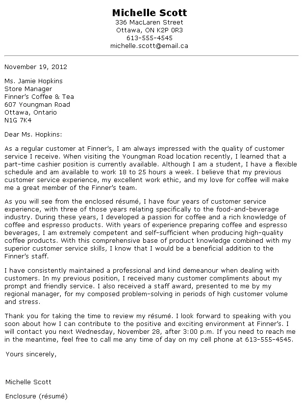 37109 cover letter elements