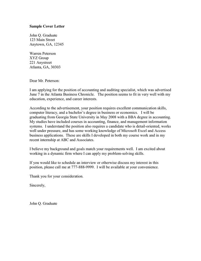 37109 cover letter spacing