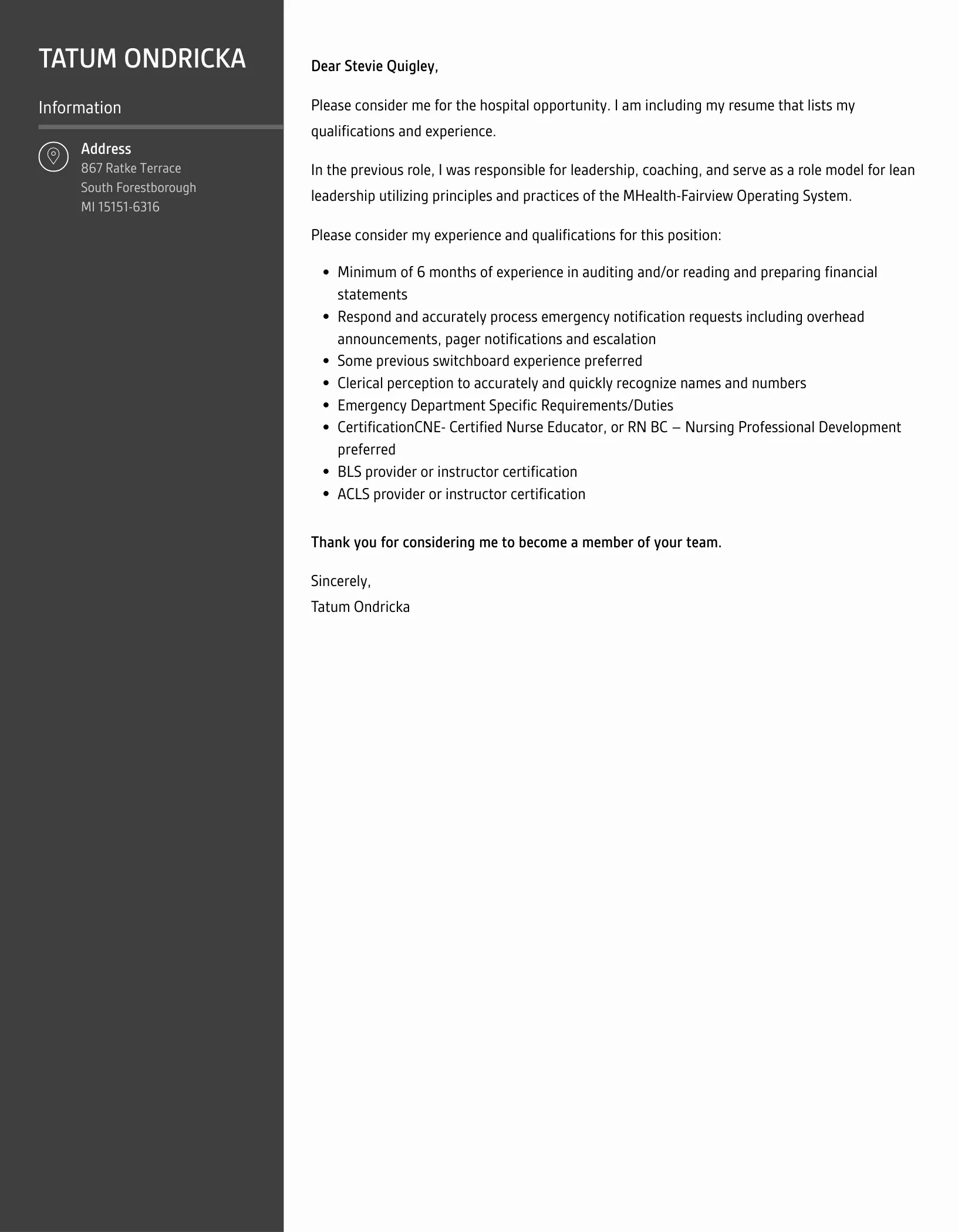 37120 cover letter formatting