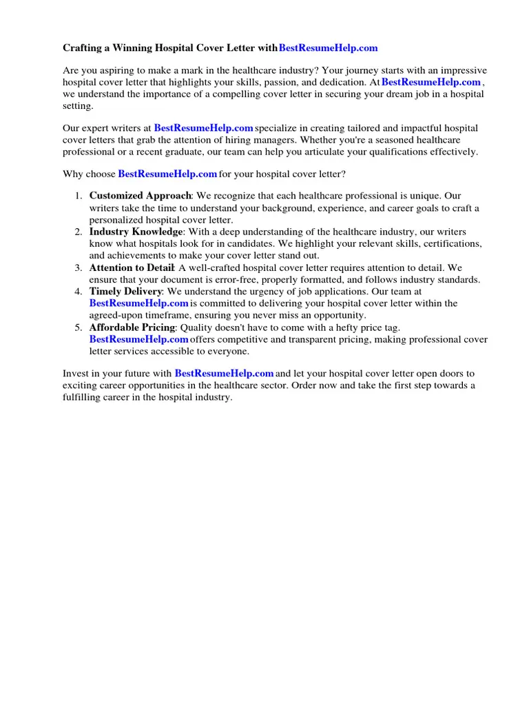 37120 hospital cover letter writing