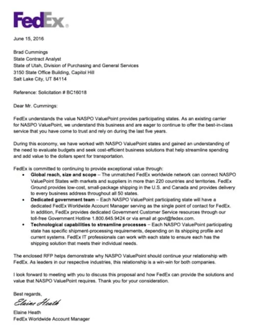37123 rfp email cover letter example