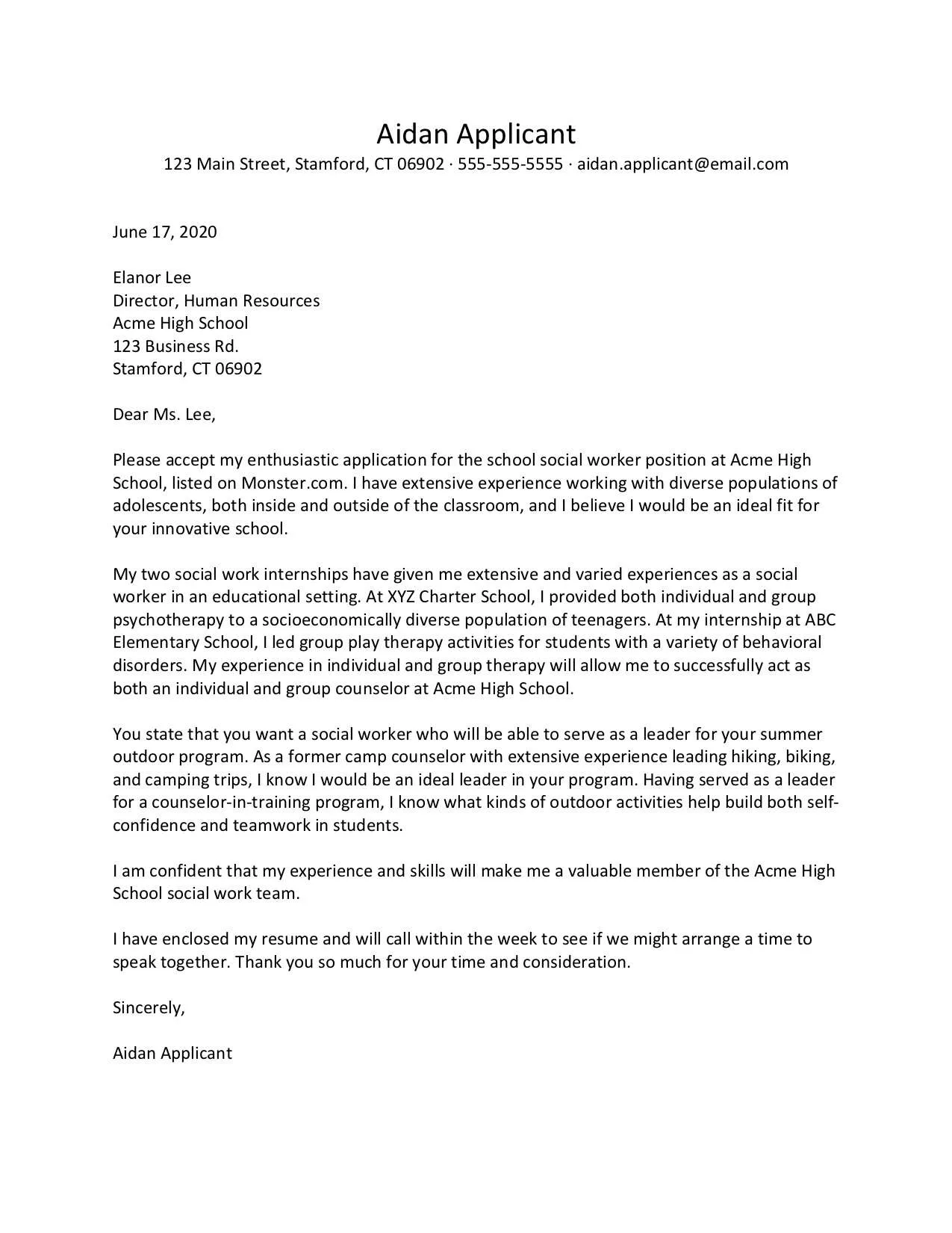 37141 msw cover letter skills