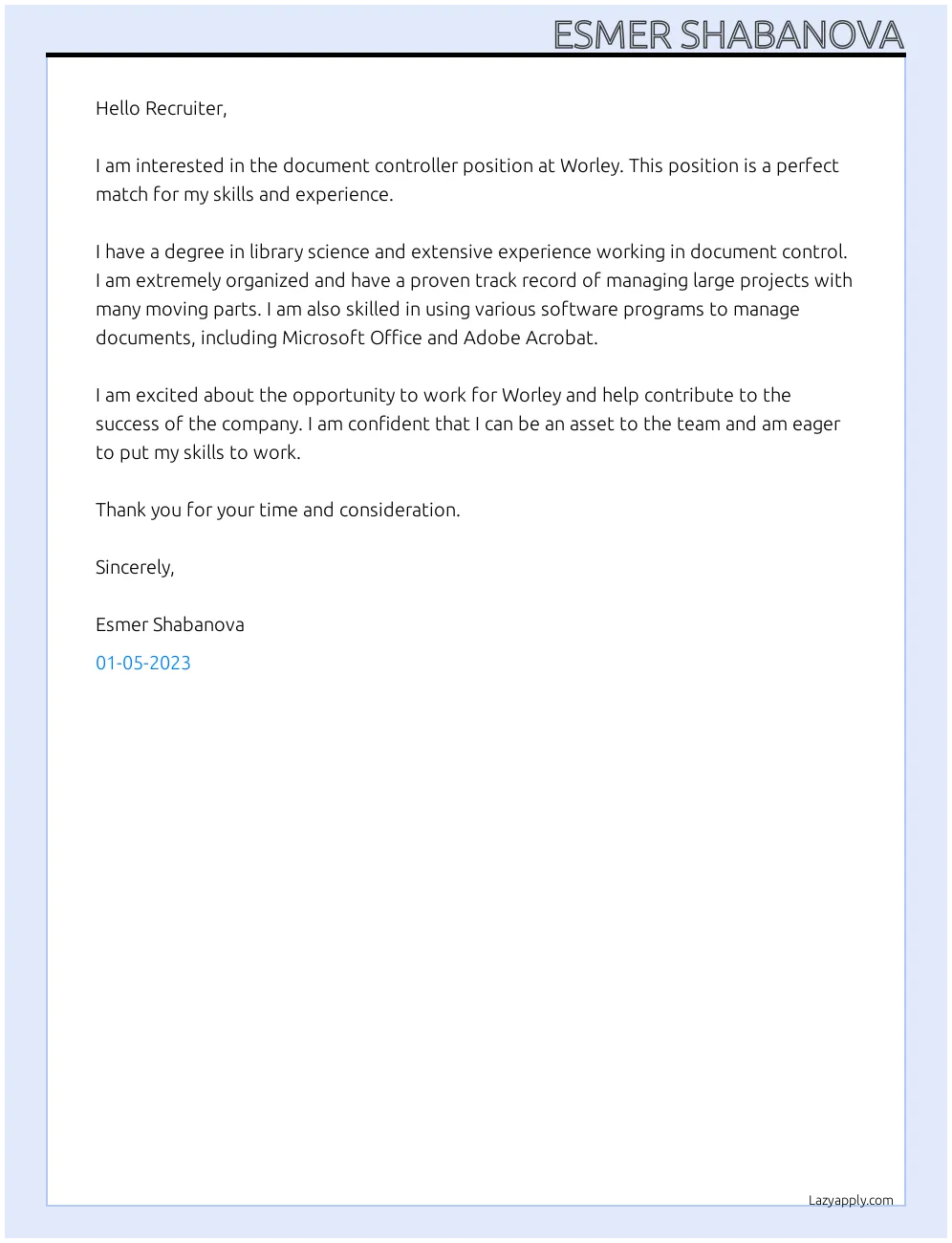 37149 controller cover letter keywords