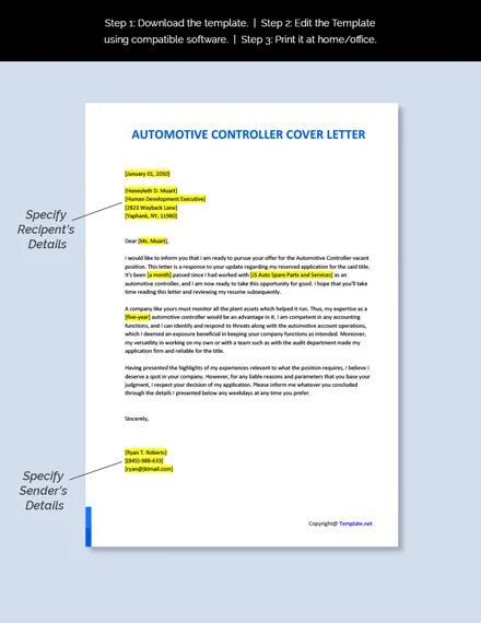 37149 controller cover letter skills