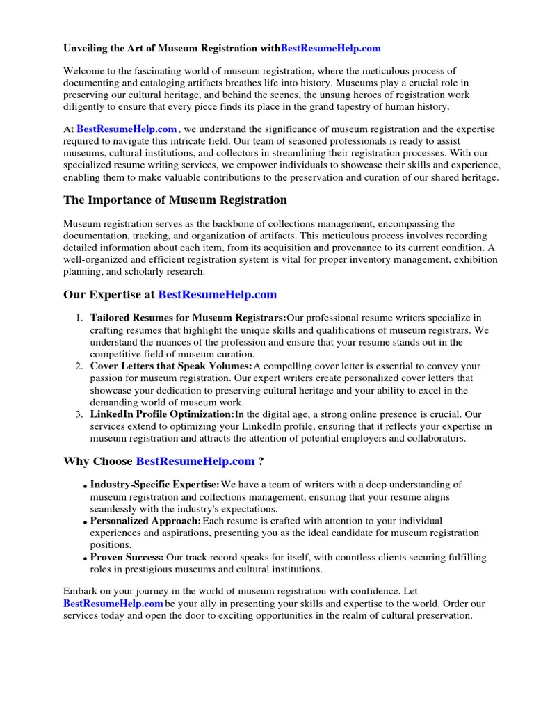 37151 museum educator cover letter writing