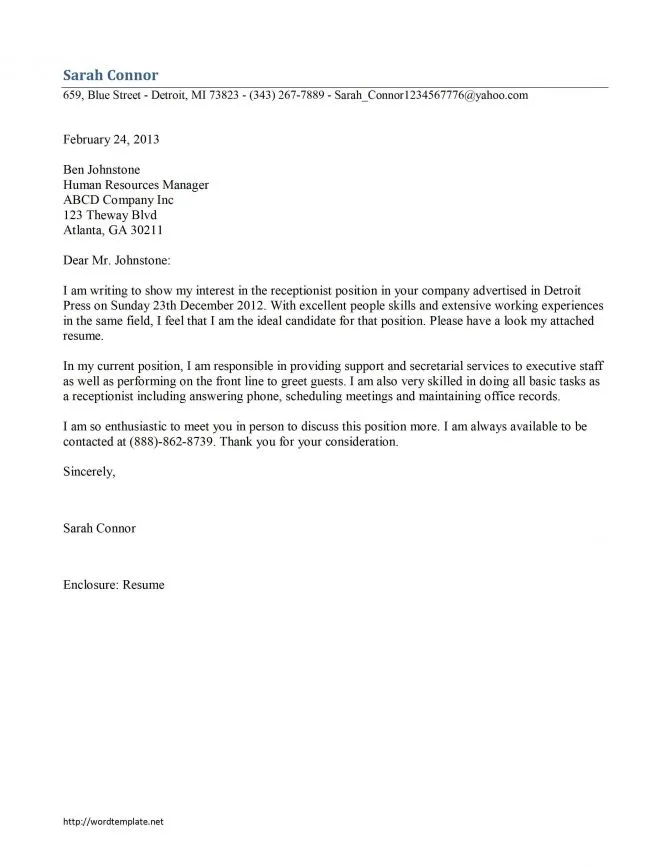 37155 cover letter formatting