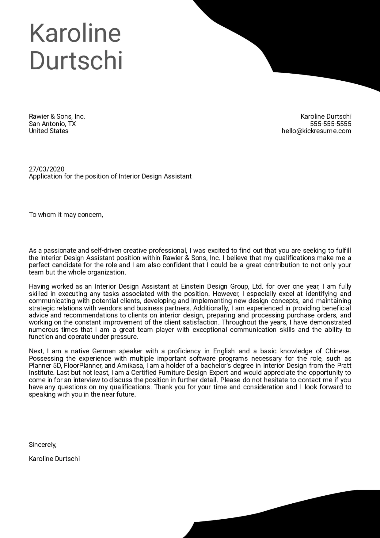 37160 cover letter sample importance