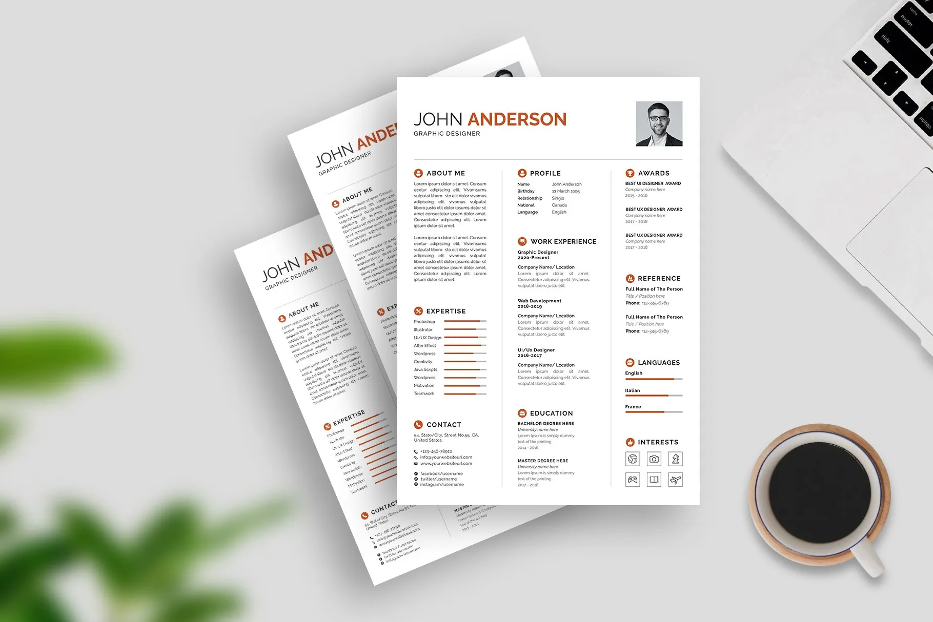 37167 clean resume design