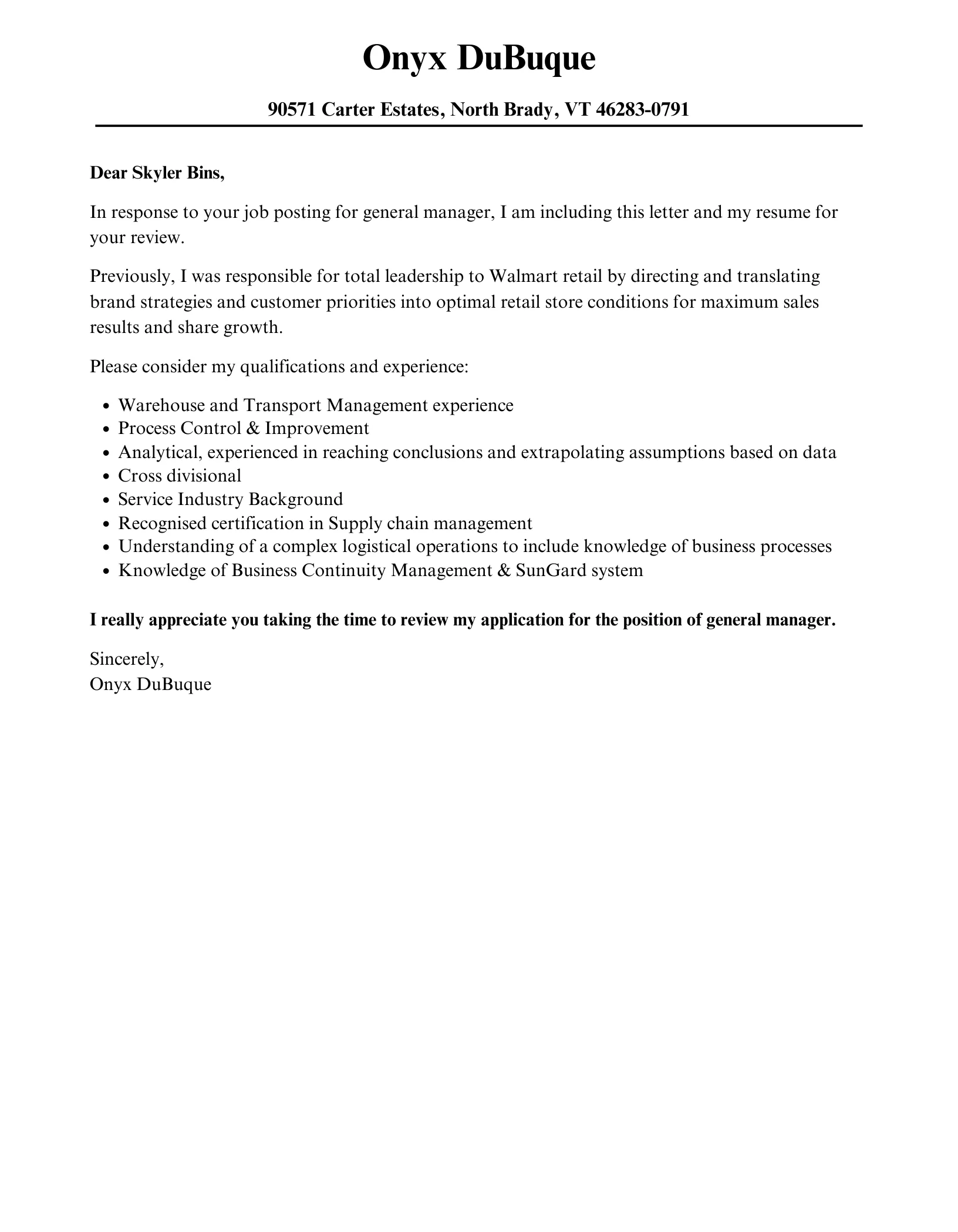 43921 cover letter importance