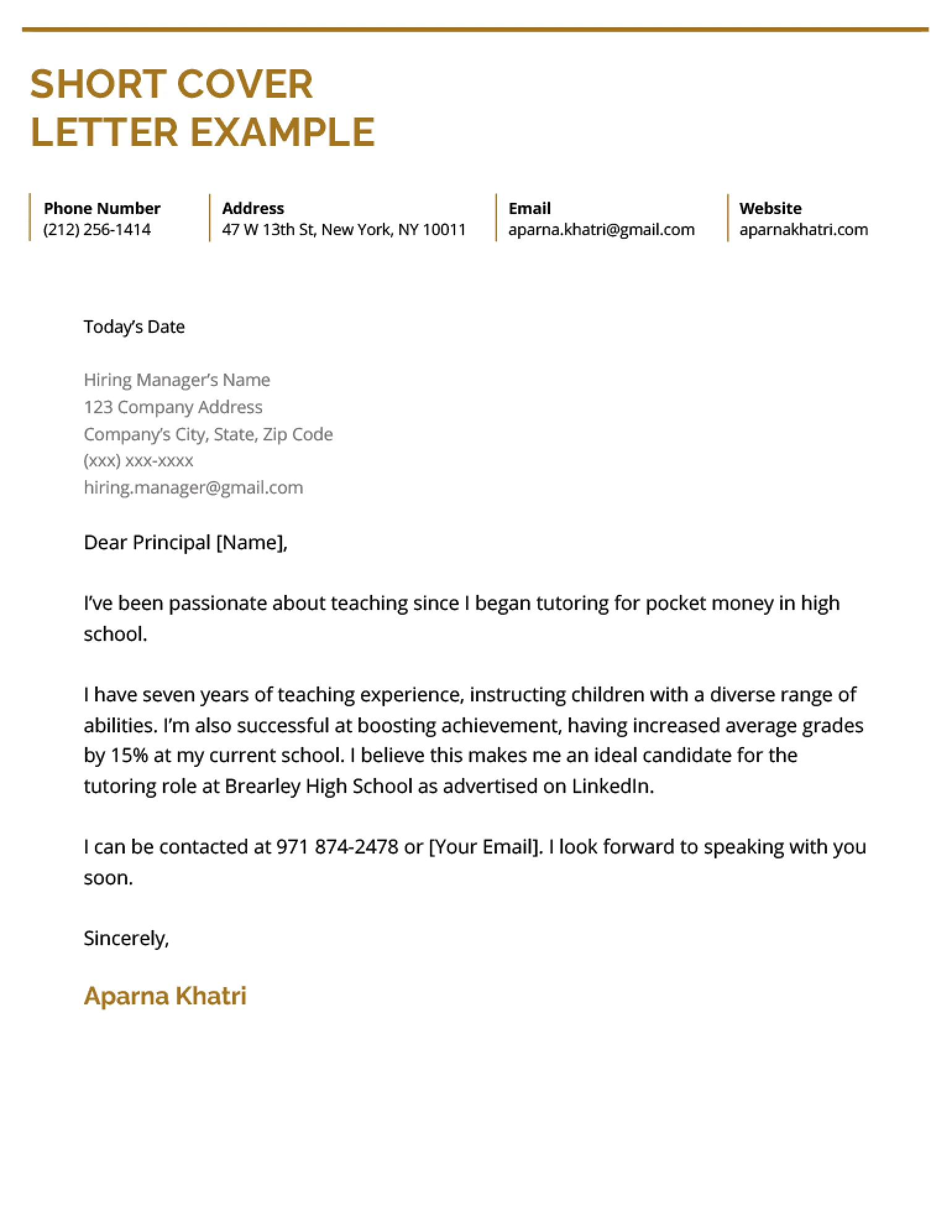 43927 cover letter resume success