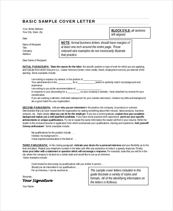 43932 cover letter structure