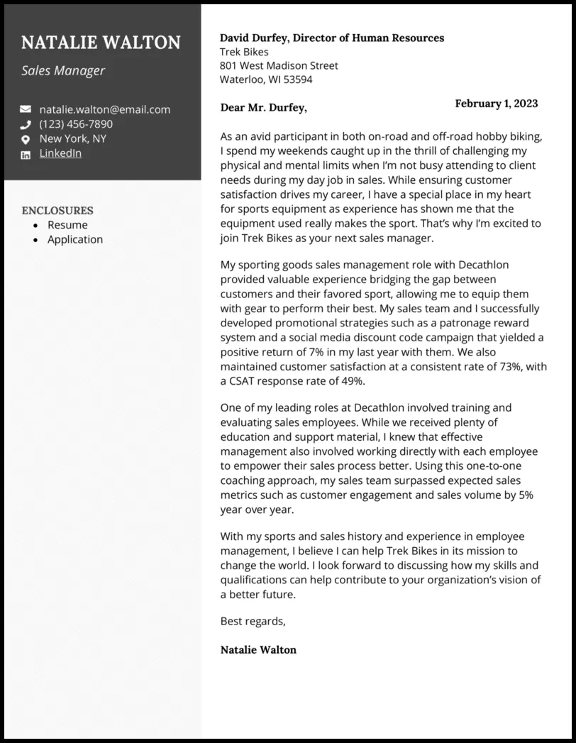 43962 cover letter format