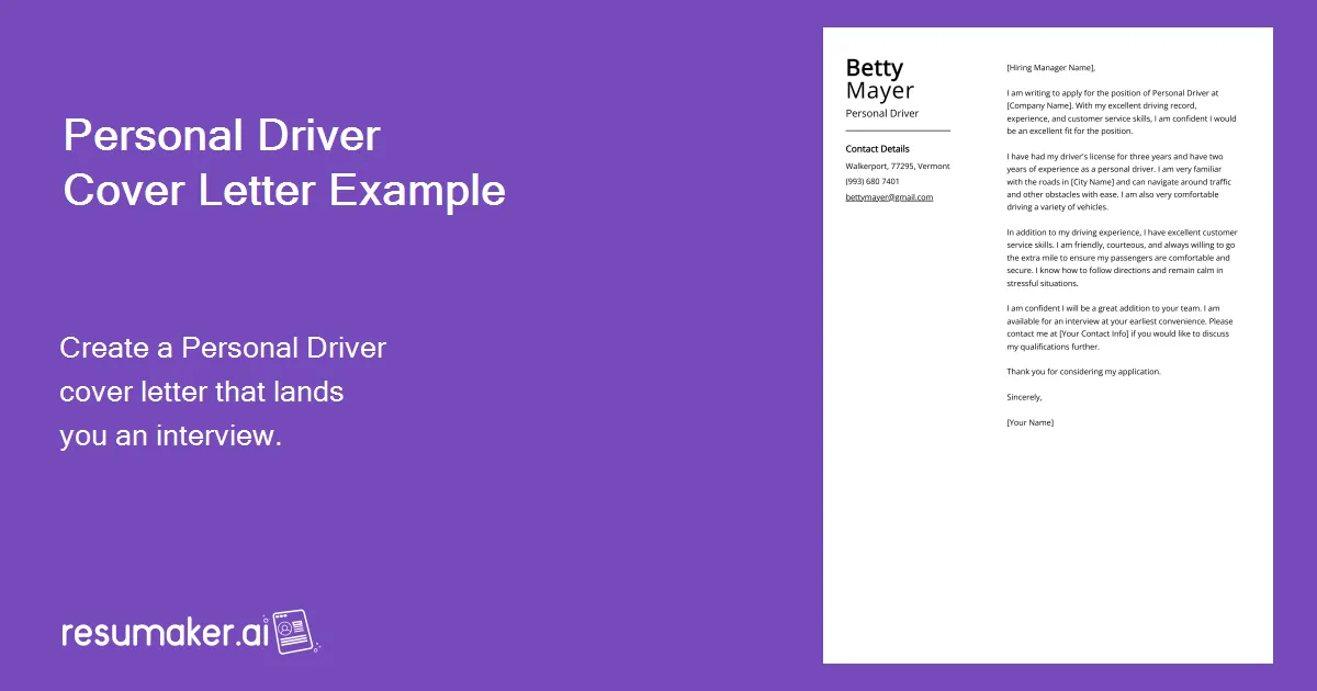 43968 driver cover letter mistakes