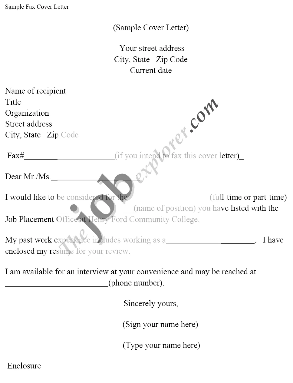 43969 format cover letter